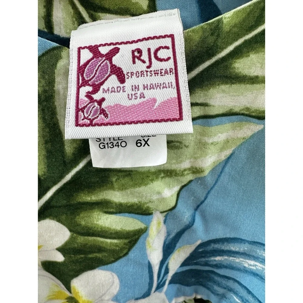 RJC Hawaiian Sun Dress Girls 6 Resort Travel Vacation‎ Tropical Colorful Blue